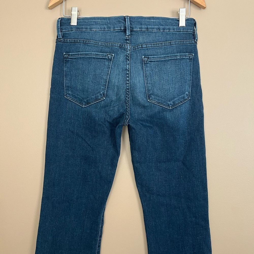 {FRAME} Le Crop Mini Boot Bootcut Jeans in Blue - Womens 28 - Picture 5 of 9